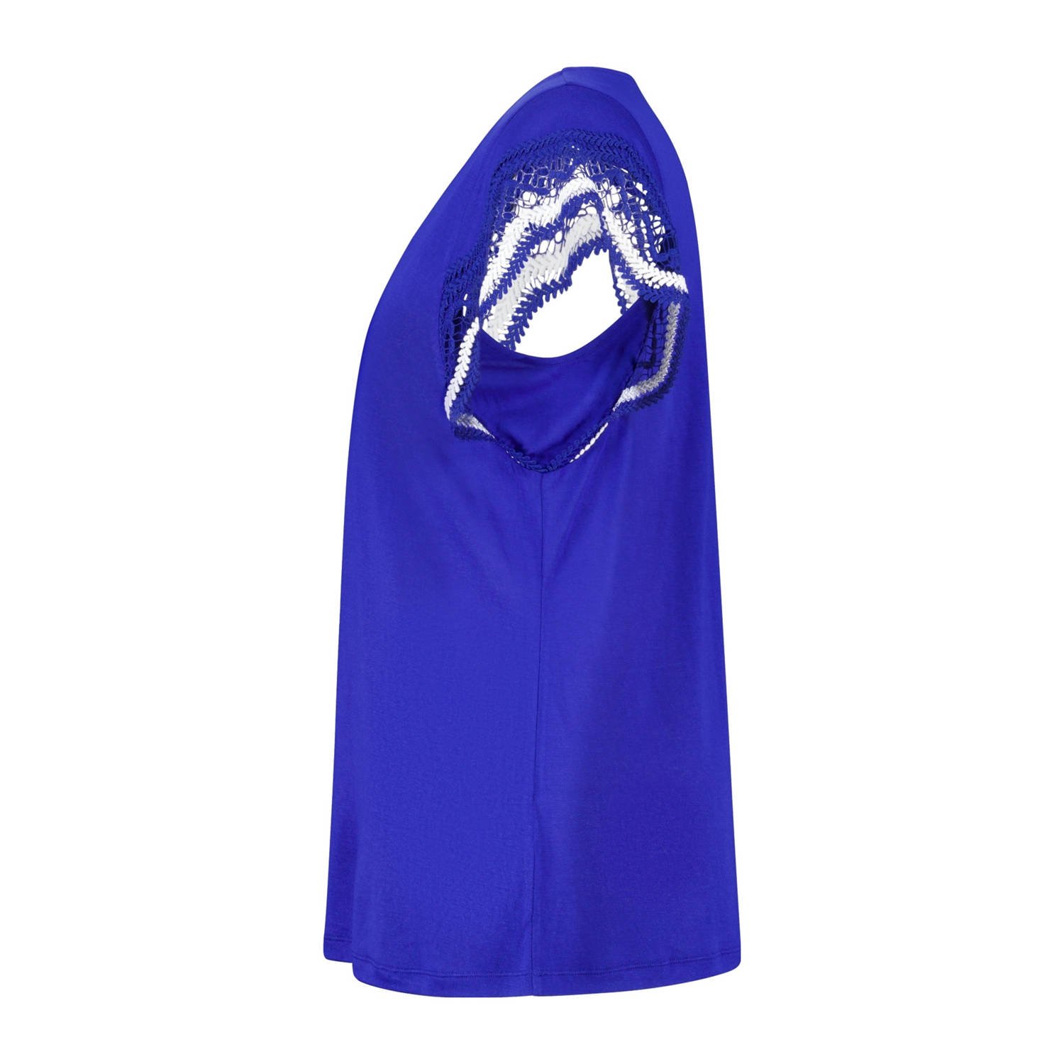 MS Mode top blauw gehaakt