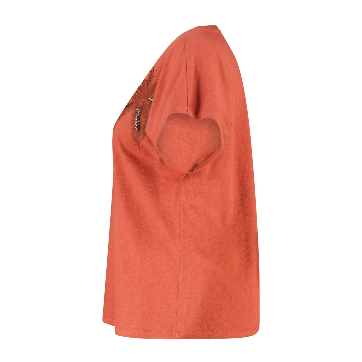 MS Mode T-shirt koraalrood