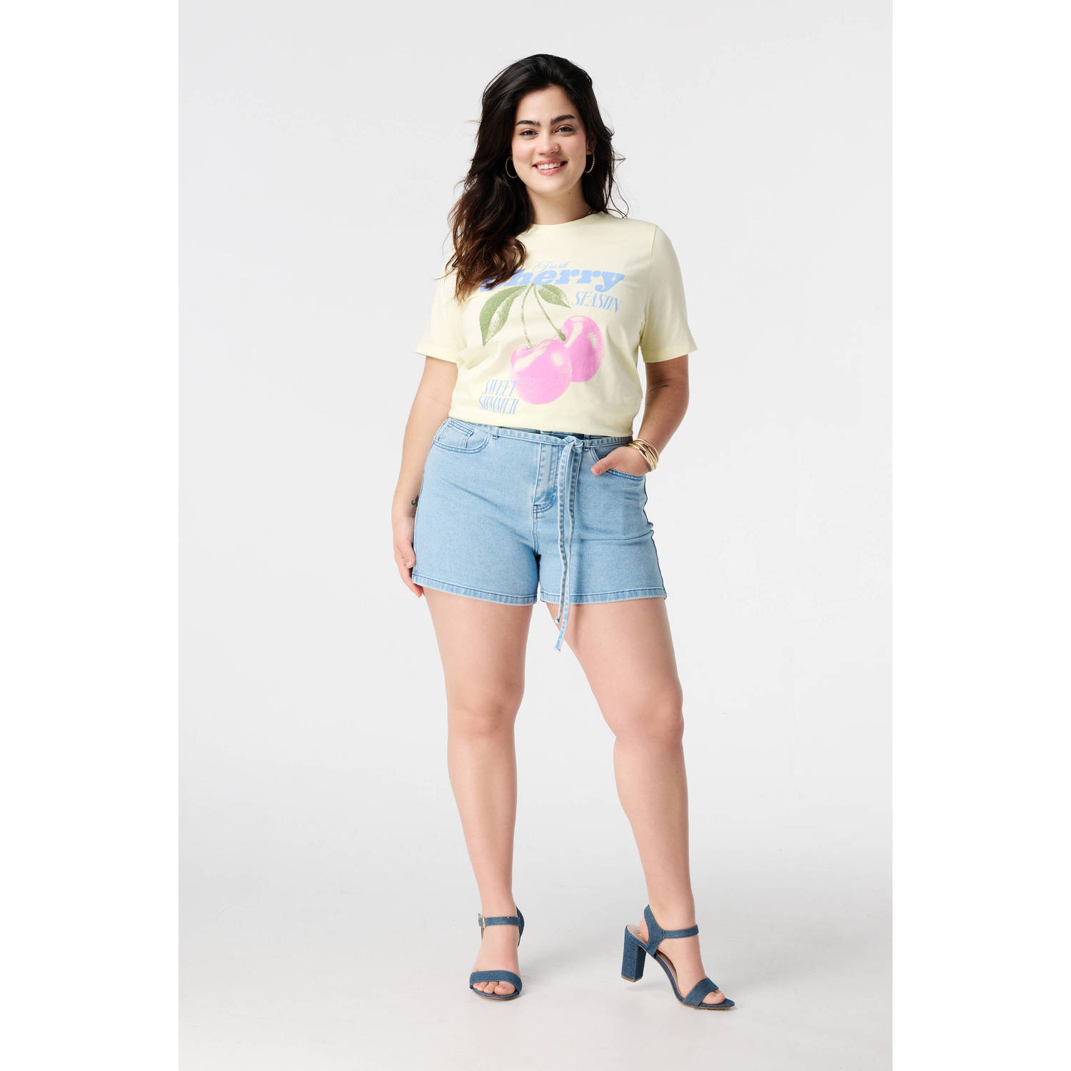 MS Mode T-shirt lichtgeel