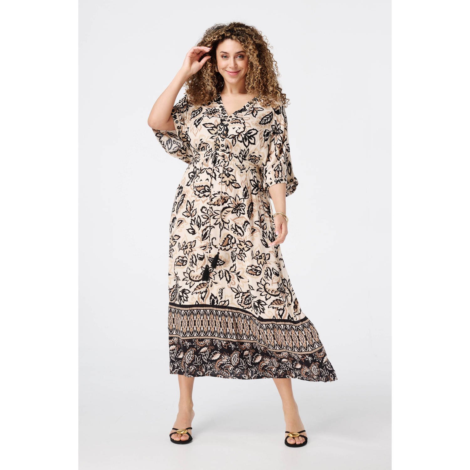 MS Mode maxi jurk taupe