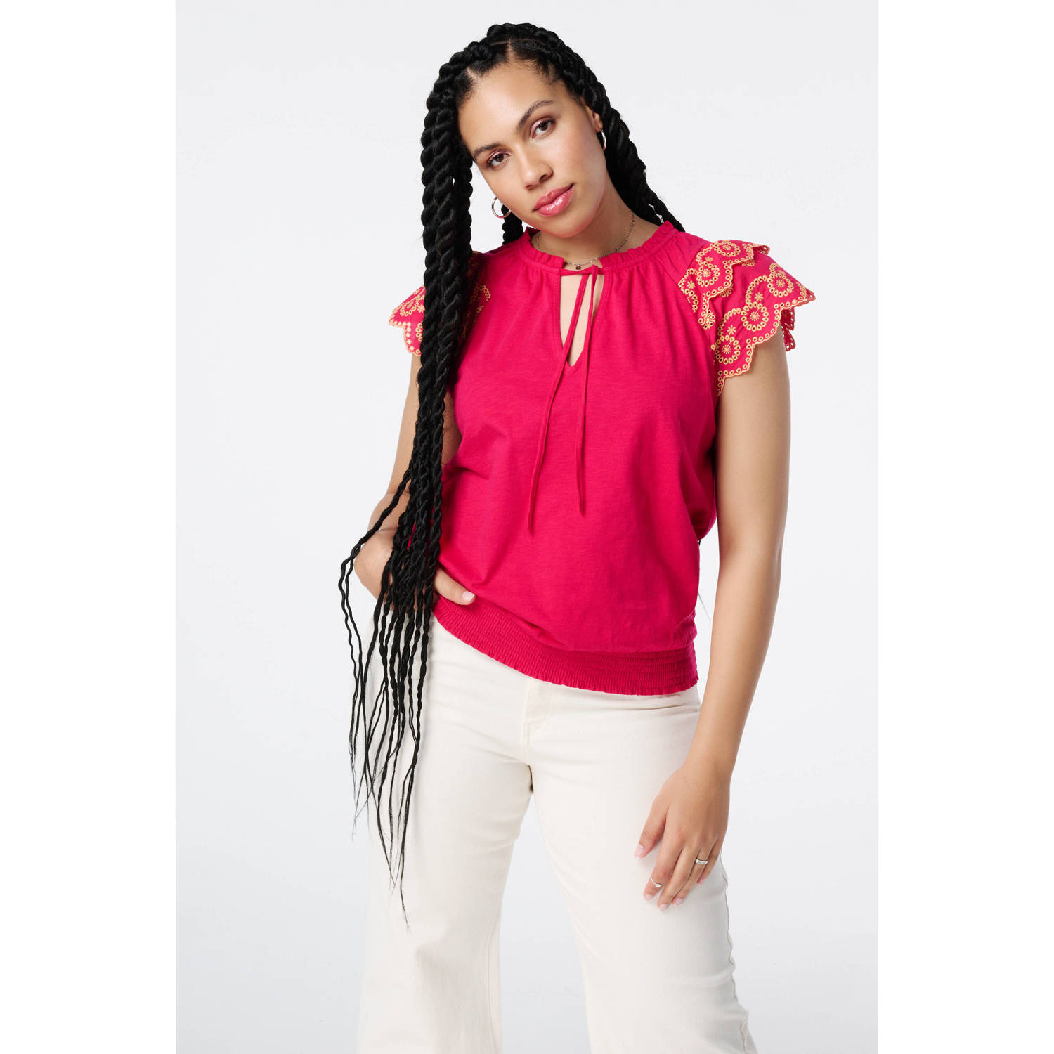MS Mode top fuchsia