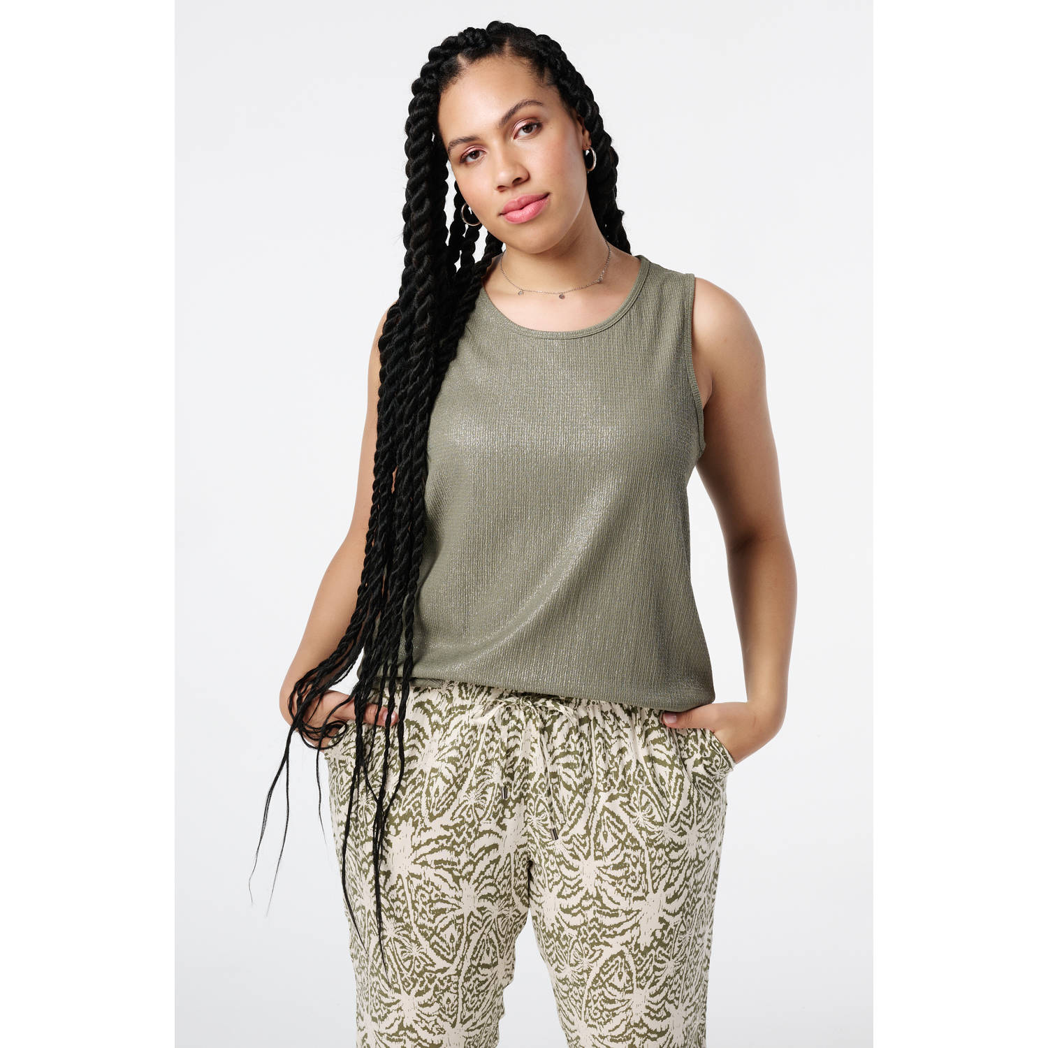 MS Mode singlet kaki