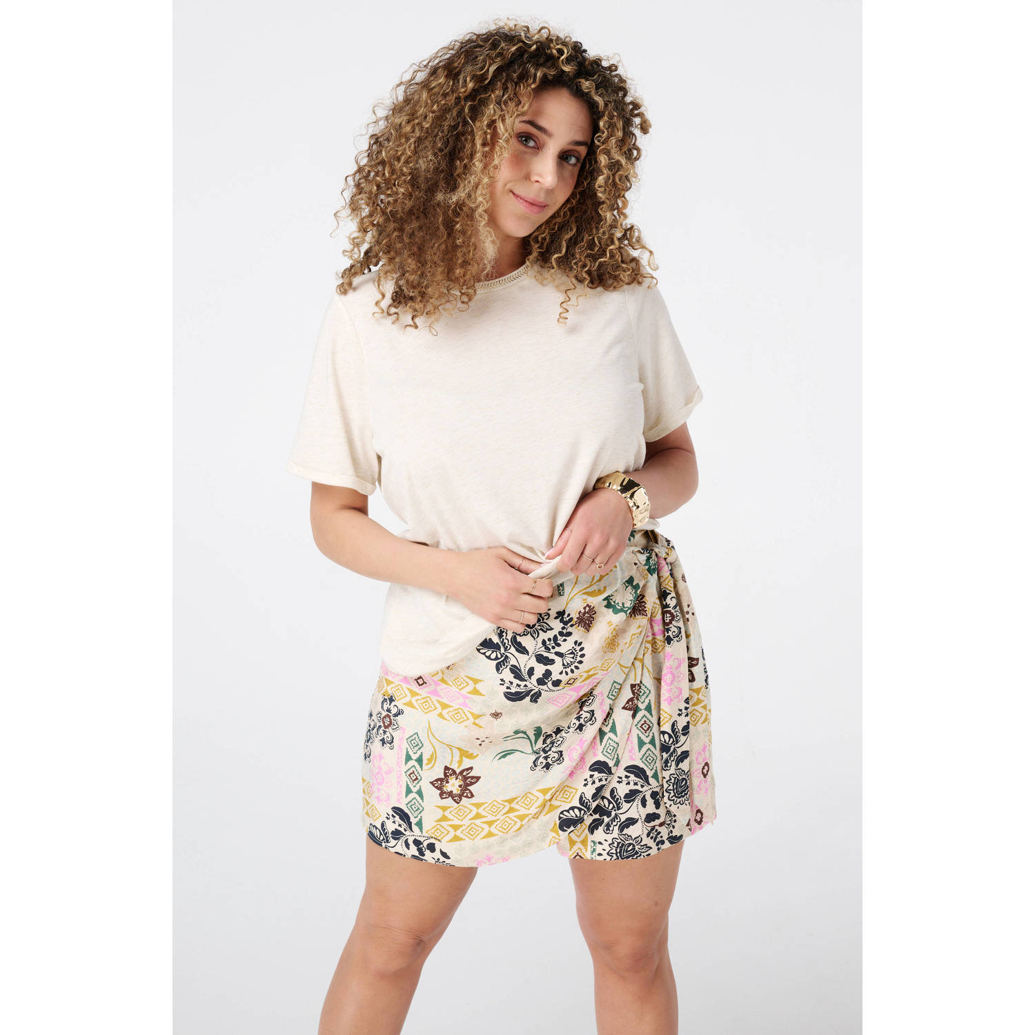 MS Mode top ecru met lurex