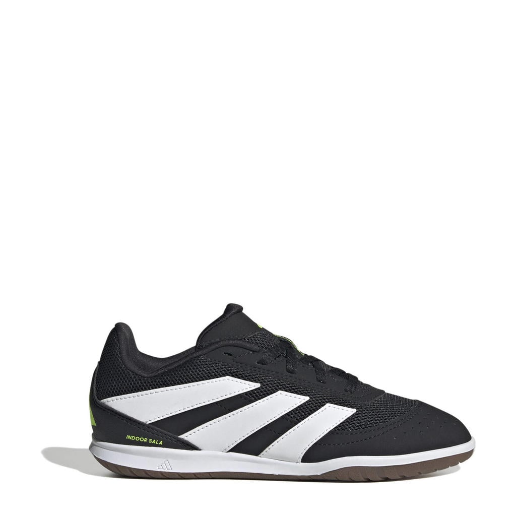 Zwart en witte jongens en meisjes adidas Performance Predator Club In Sala junior zaalvoetbalschoenen van mesh-pu/voering: mesh/voetbed: eva met veters