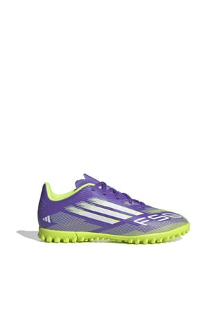 F50 Club TF junior voetbalschoenen paars/geel