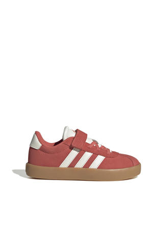 VL Court 3.0 suede sneakers koraalrood/wit