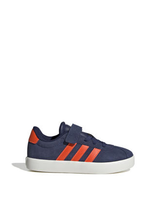 VL Court suede sneakers 3.0 donkerblauw/oranje