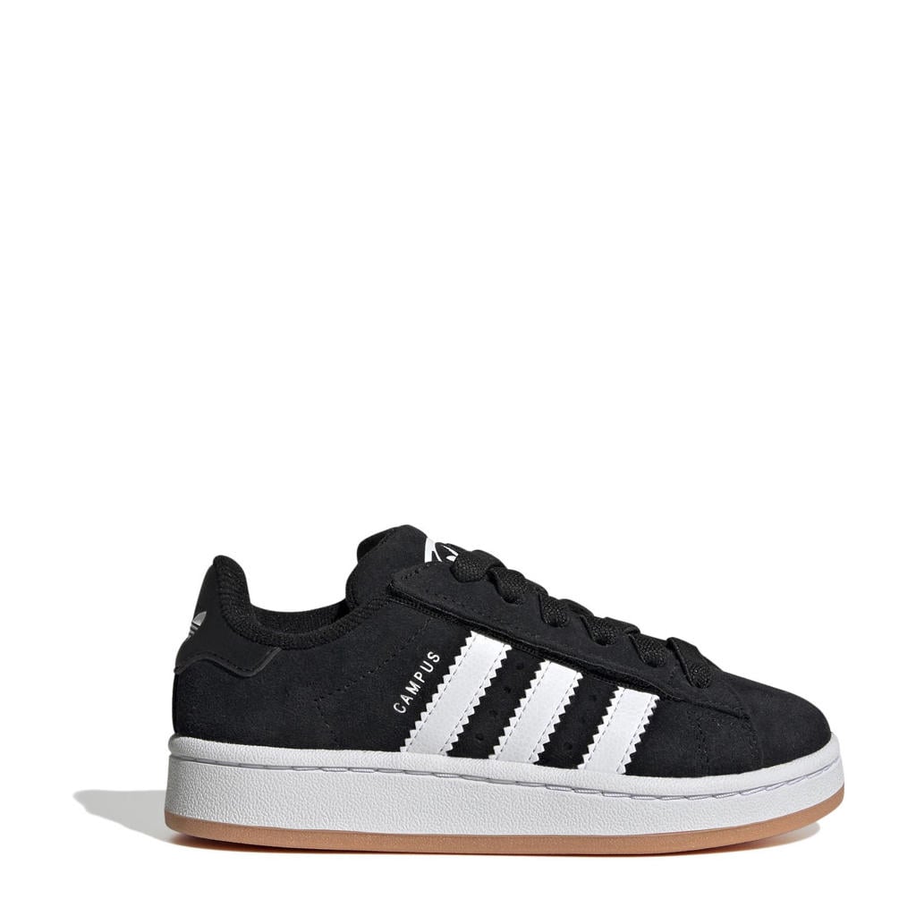 Zwart en witte jongens en meisjes adidas Originals Campus 00s sneakers van leer/voering: mesh/voetbed: eva met elastische veter- met klittenbandsluiting