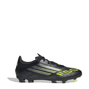 F50 League FG/MG senior voetbalschoenen zwart/zilvergrijs/geel