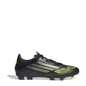 F50 League FG/MG senior voetbalschoenen zwart/zilvergrijs/geel