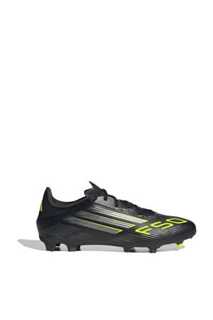 F50 League FG/MG senior voetbalschoenen zwart/zilvergrijs/geel