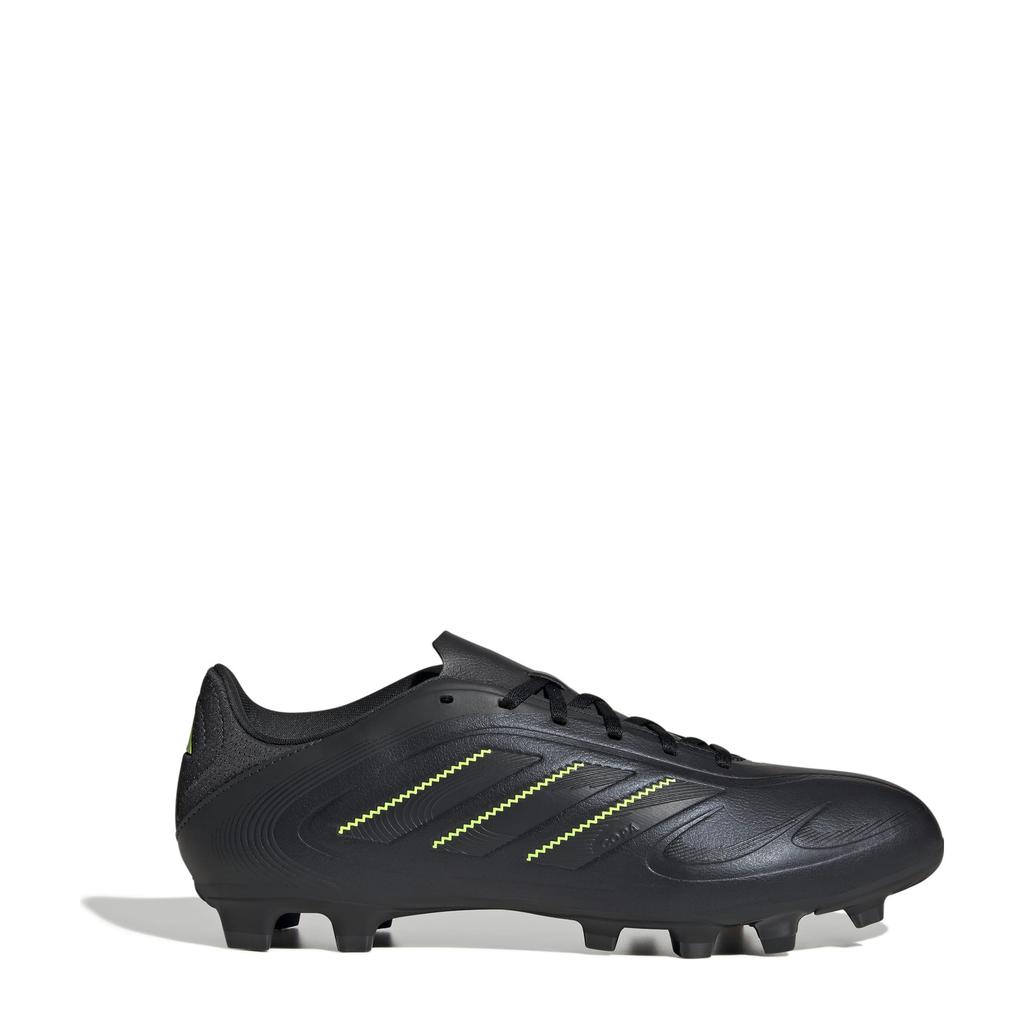 Zwart en gele unisex adidas Performance Copa Pure II Club FG MG senior voetbalschoennen van imitatieleer/voering: mesh/voetbed: eva