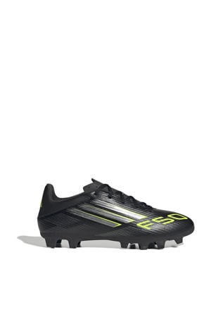 F50 Club FM/MG senior voetbalschoenen zwart/zilvergrijs/geel