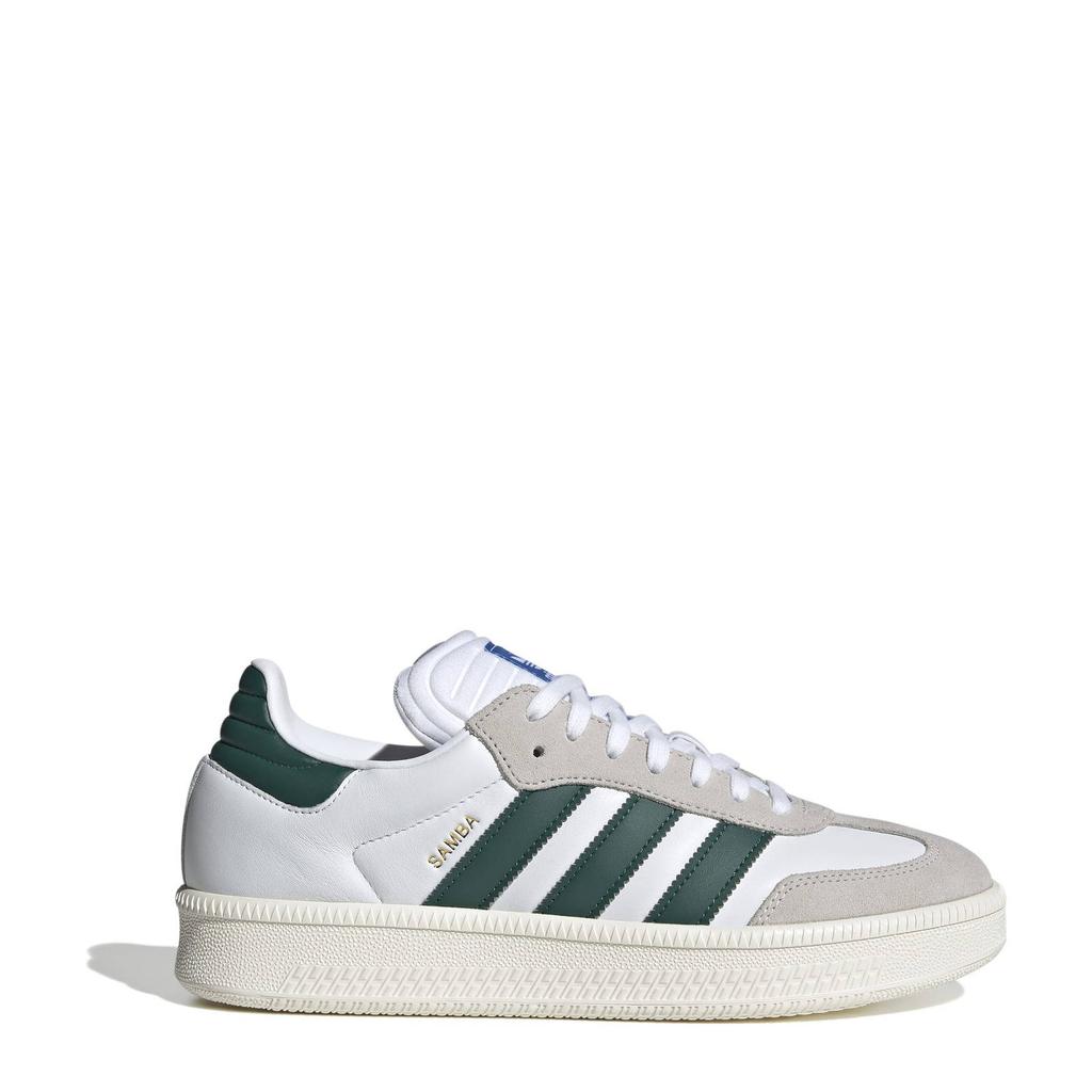 Wit en donkergroene unisex adidas Originals Samba XLG sneakers van leer-suède/voering: mesh/voetbed: eva met veters
