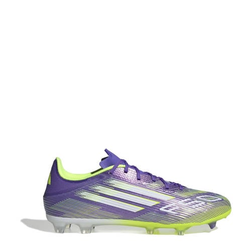 adidas Performance F50 League FG/MG senior voetbalschoenen paars/wit/geel afbeelding