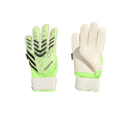 adidas Performance junior keepershandschoenen Predator Match Fingersave lichtgroen/wit afbeelding