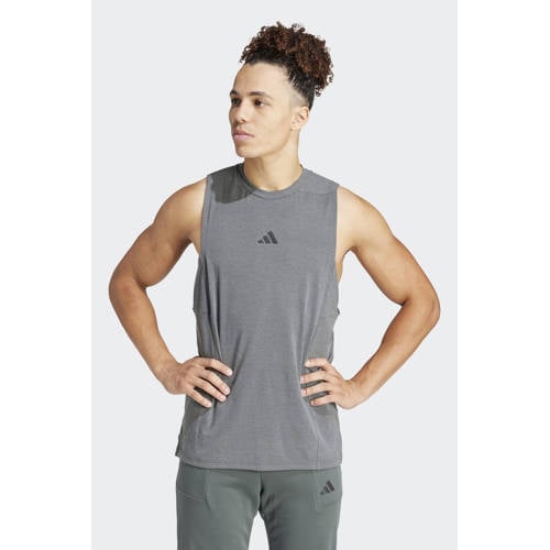 adidas Performance sportsinglet grijs afbeelding