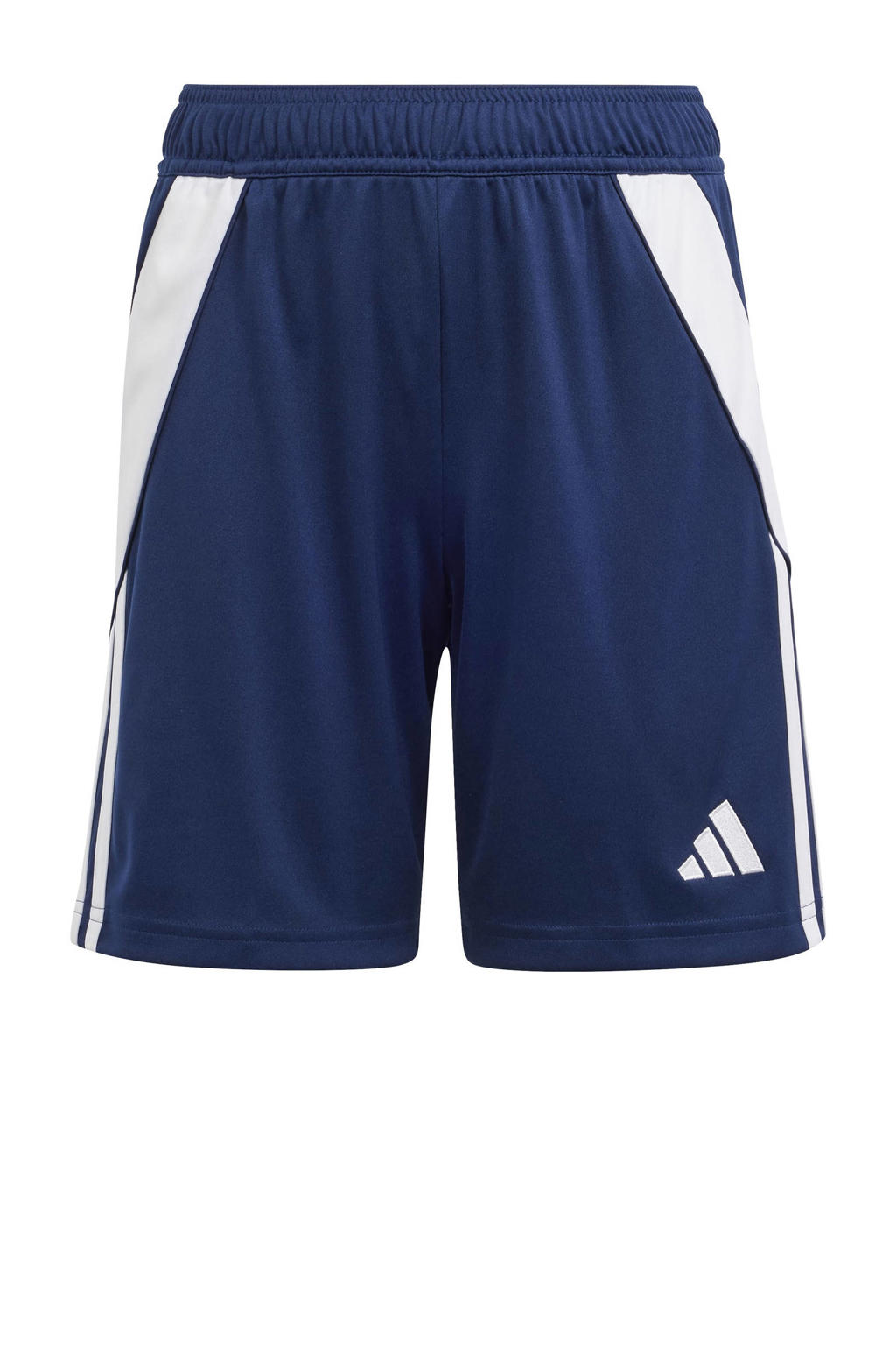 Donkerblauwe jongens en meisjes adidas Performance Junior sportshort Tiro 24 van polyester