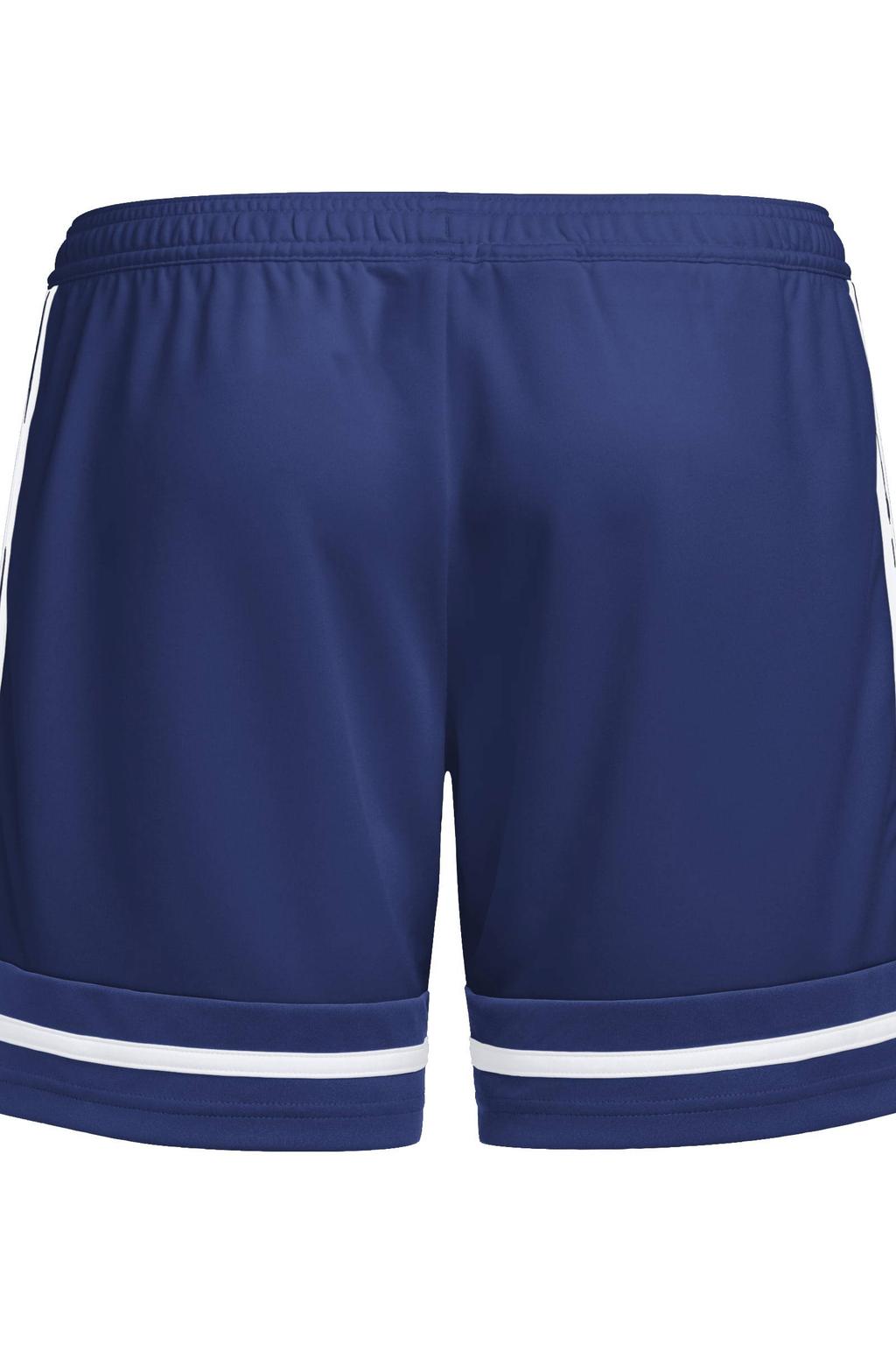 Blauwe jongens en meisjes adidas Performance Junior voetbalshort Squadra 25 van polyester met elastische tailleband met koord en logo dessin