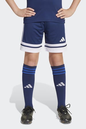 junior voetbalshort blauw/wit