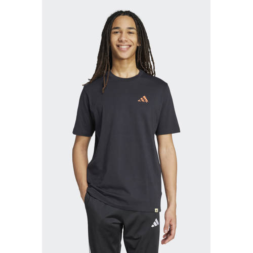 adidas Sportswear T-shirt zwart/oranje afbeelding
