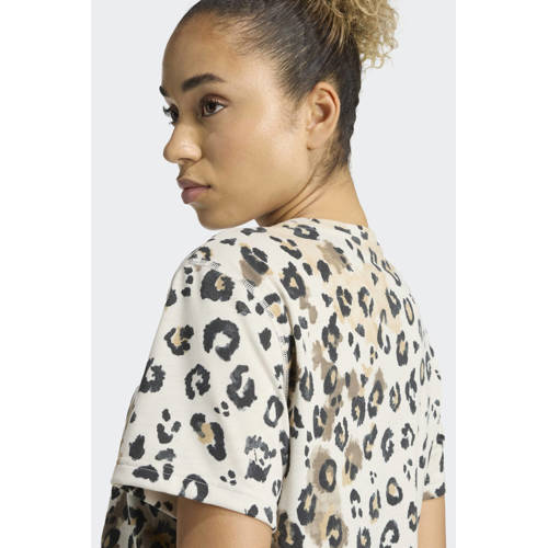 adidas Performance sportshirt ecru/bruin afbeelding