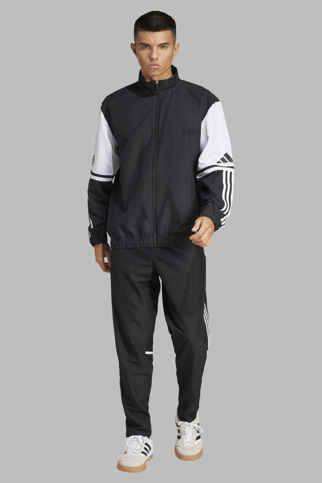 Zwarte heren adidas Performance Senior trainingsbroek Squadra 25 Pre-Match van polyester