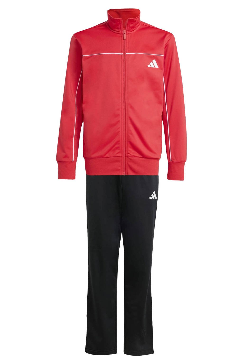 adidas Sportswear trainingspak rood/zwart wehkamp