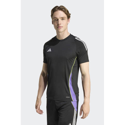 adidas Performance Senior sportshirt Tiro 24 zwart/paars afbeelding