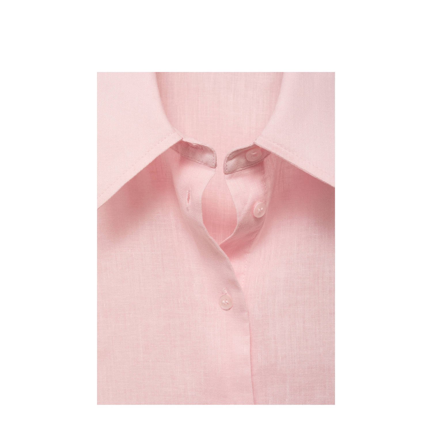 Mango linnen blouse roze