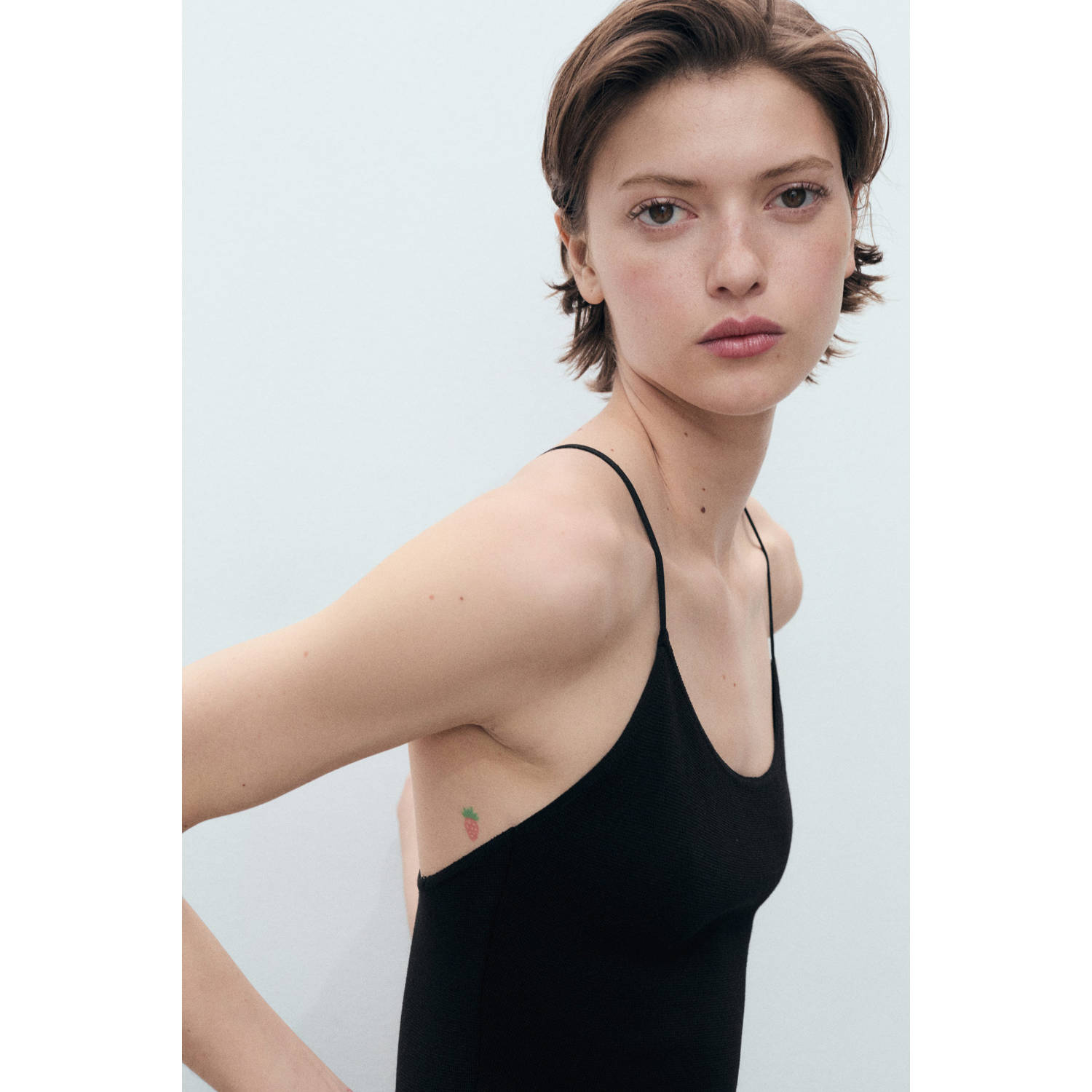 Mango maxi jurk fijn gebreid zwart