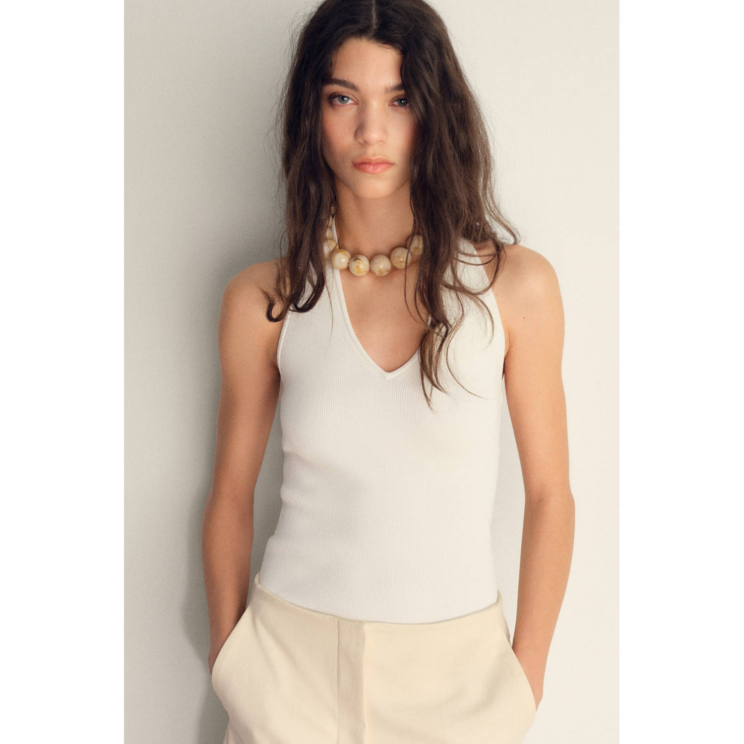 Mango top ecru
