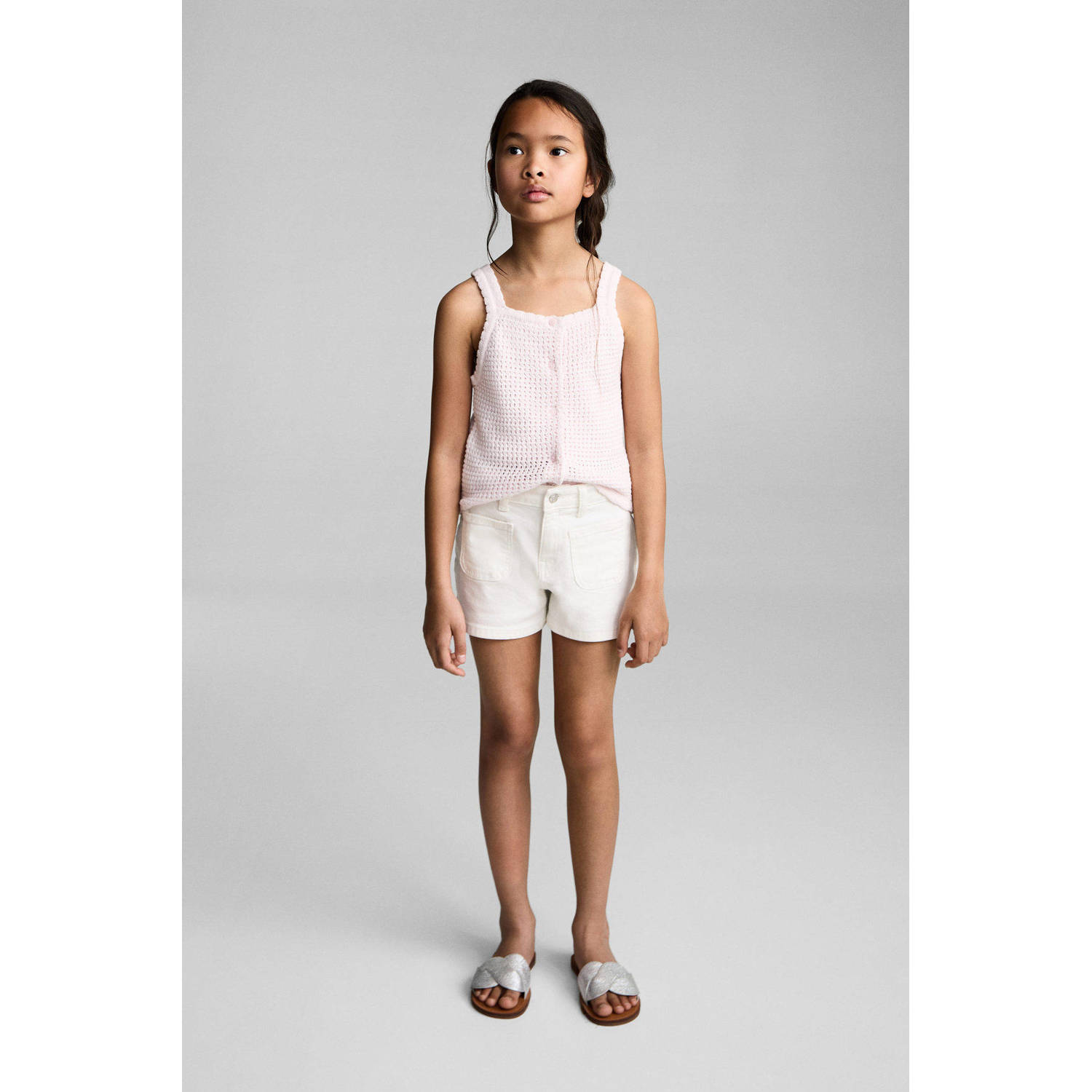 Mango Kids denim short wit