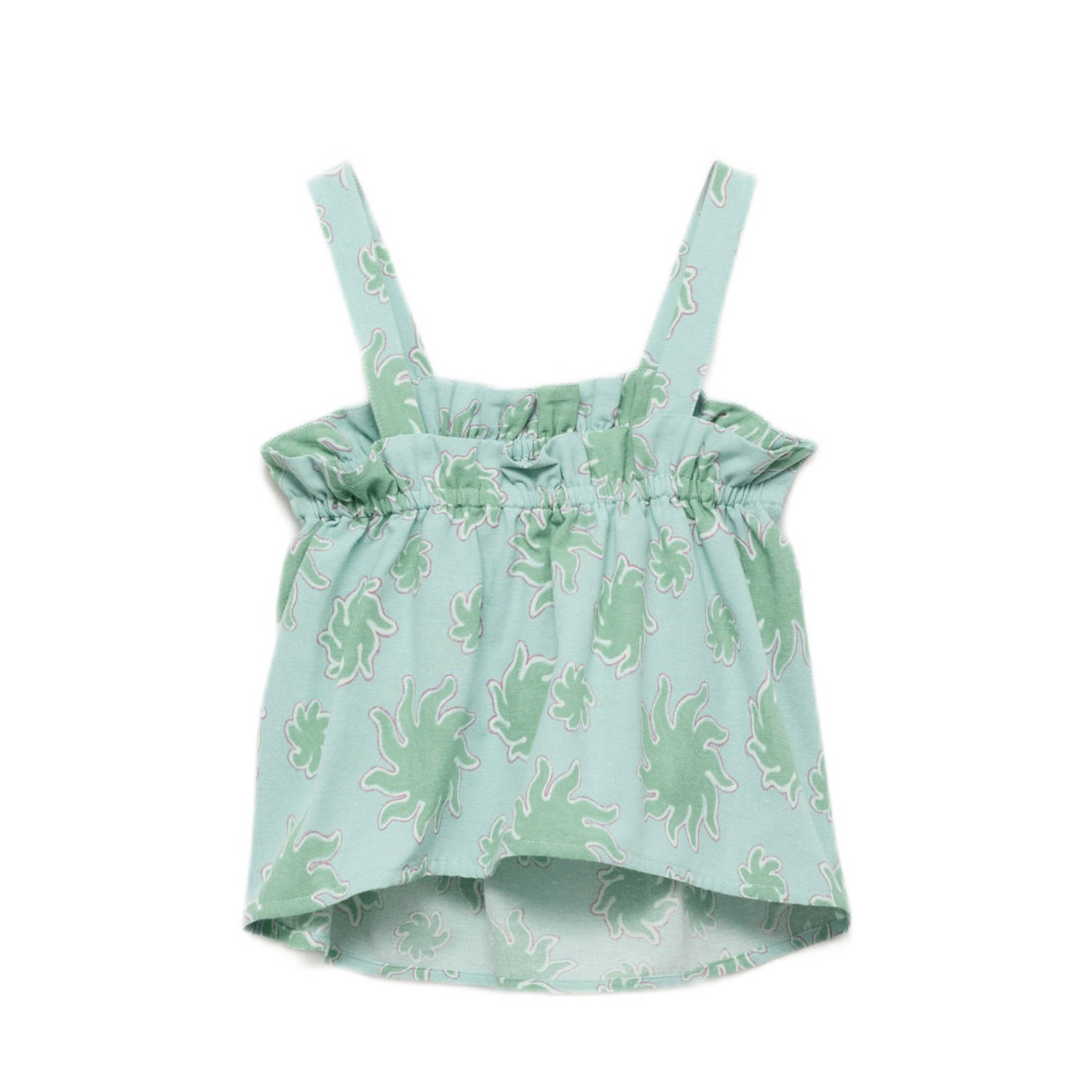 Mango Kids mouwloze top lichtgroen