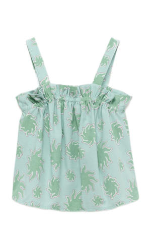 mouwloze top lichtgroen
