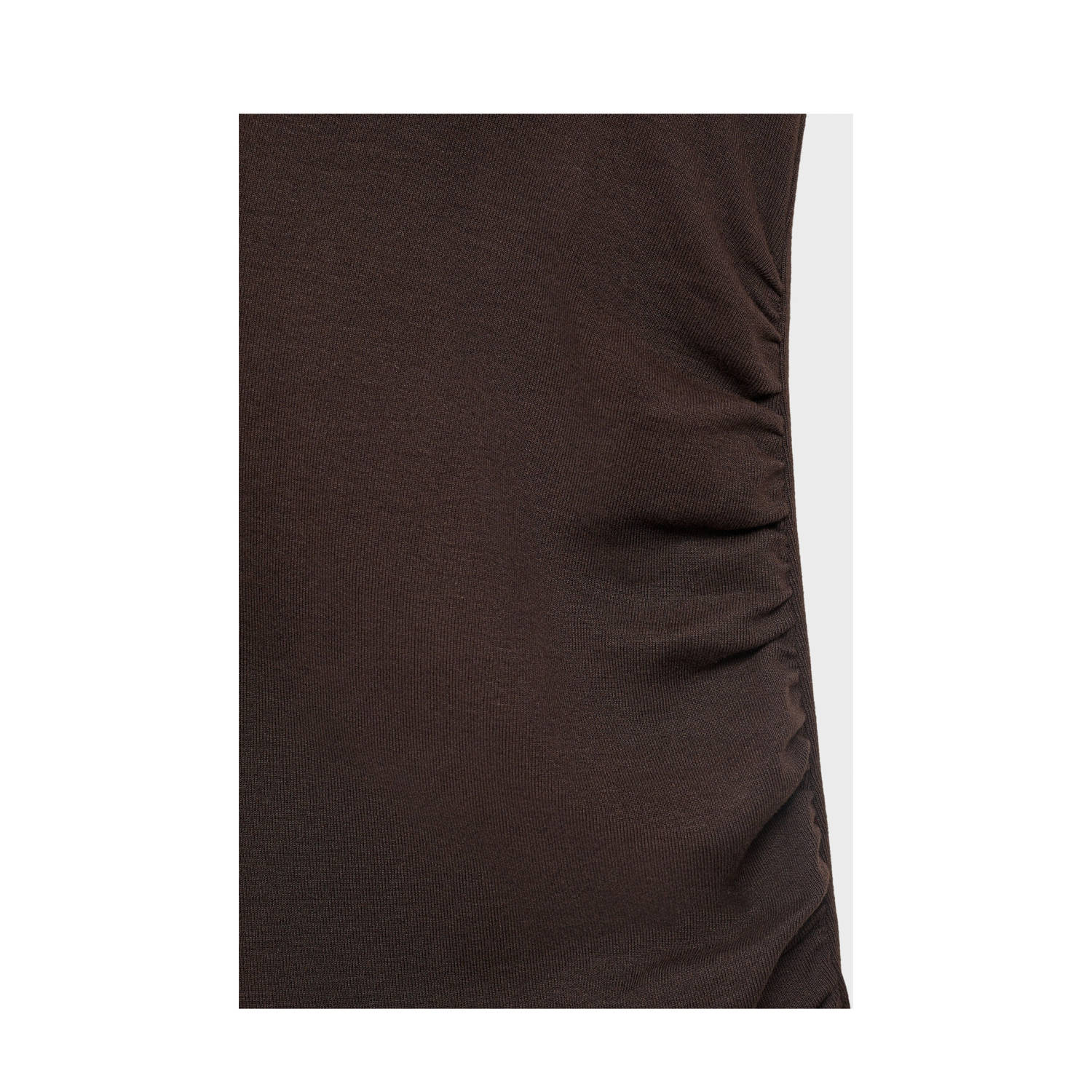 Mango midi jurk donkerbruin