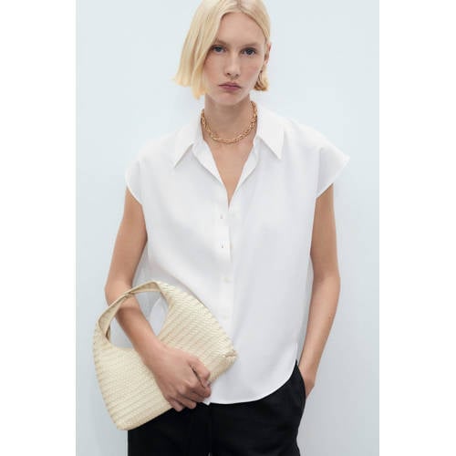 Mango blouse ecru afbeelding