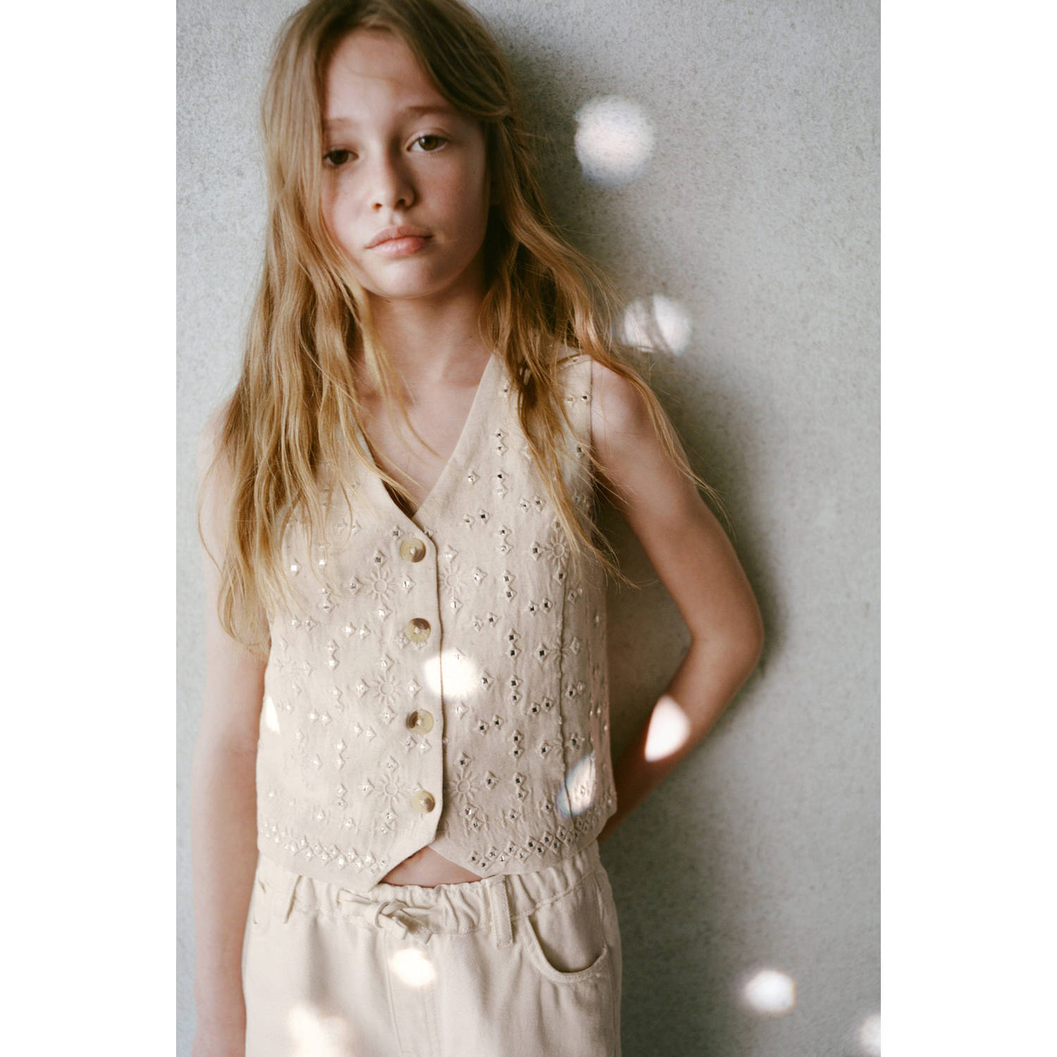 Mango Kids gilet beige