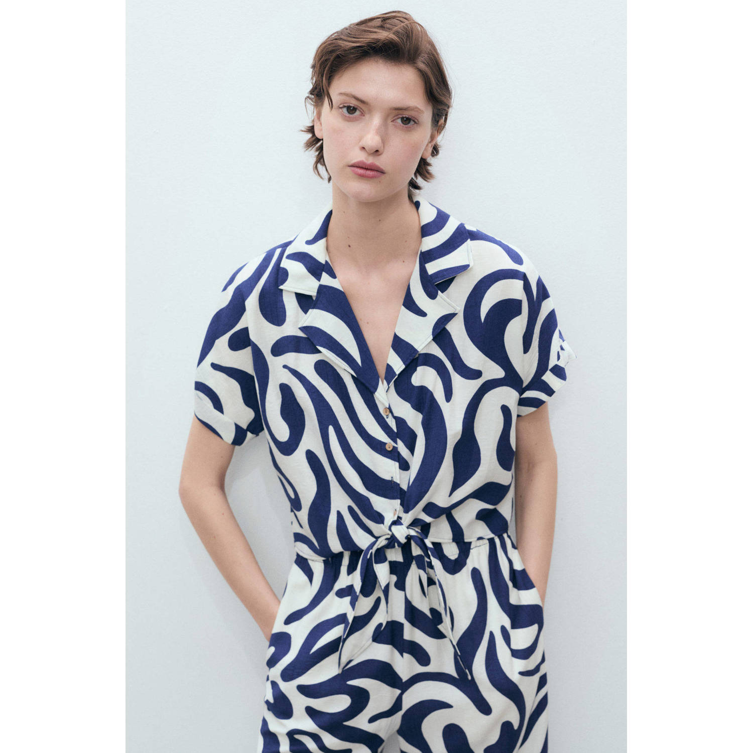 Mango blouse donkerblauw
