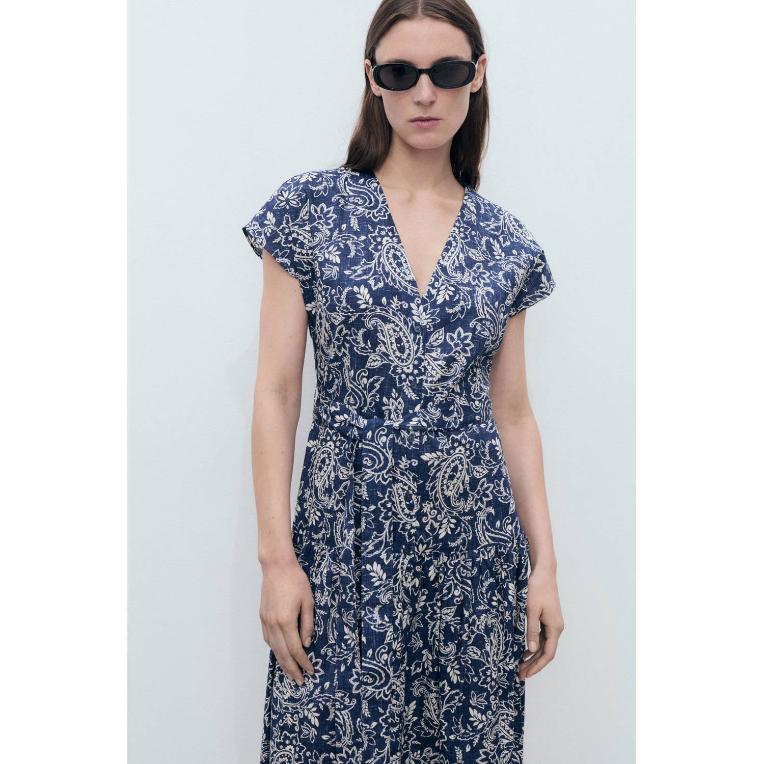 Mango blousejurk donkerblauw