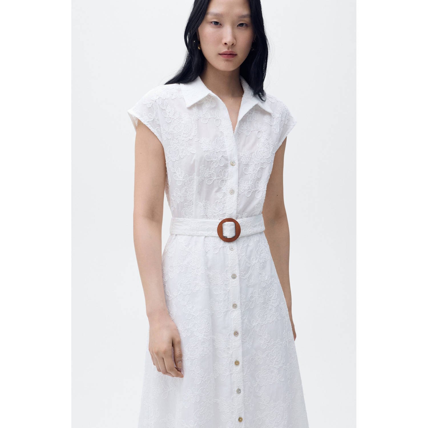 Mango blousejurk broderie ecru