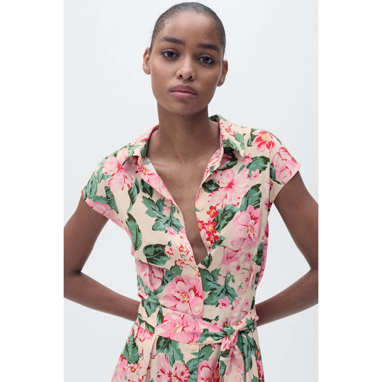 Mango blousejurk roze