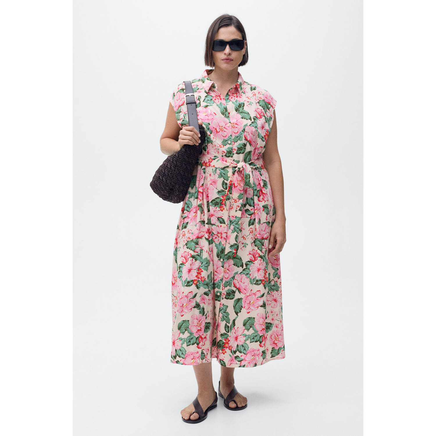 Mango blousejurk roze