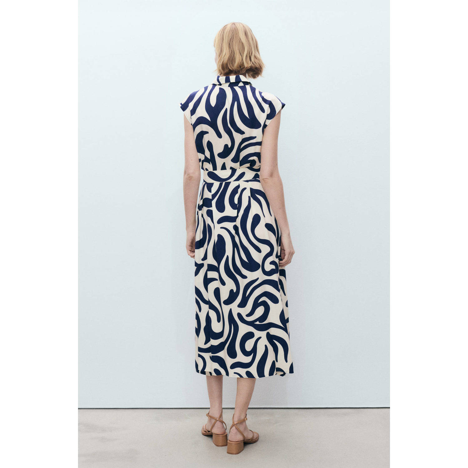 Mango blousejurk donkerblauw