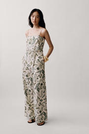 thumbnail: Mango linnen wide leg jumpsuit ecru