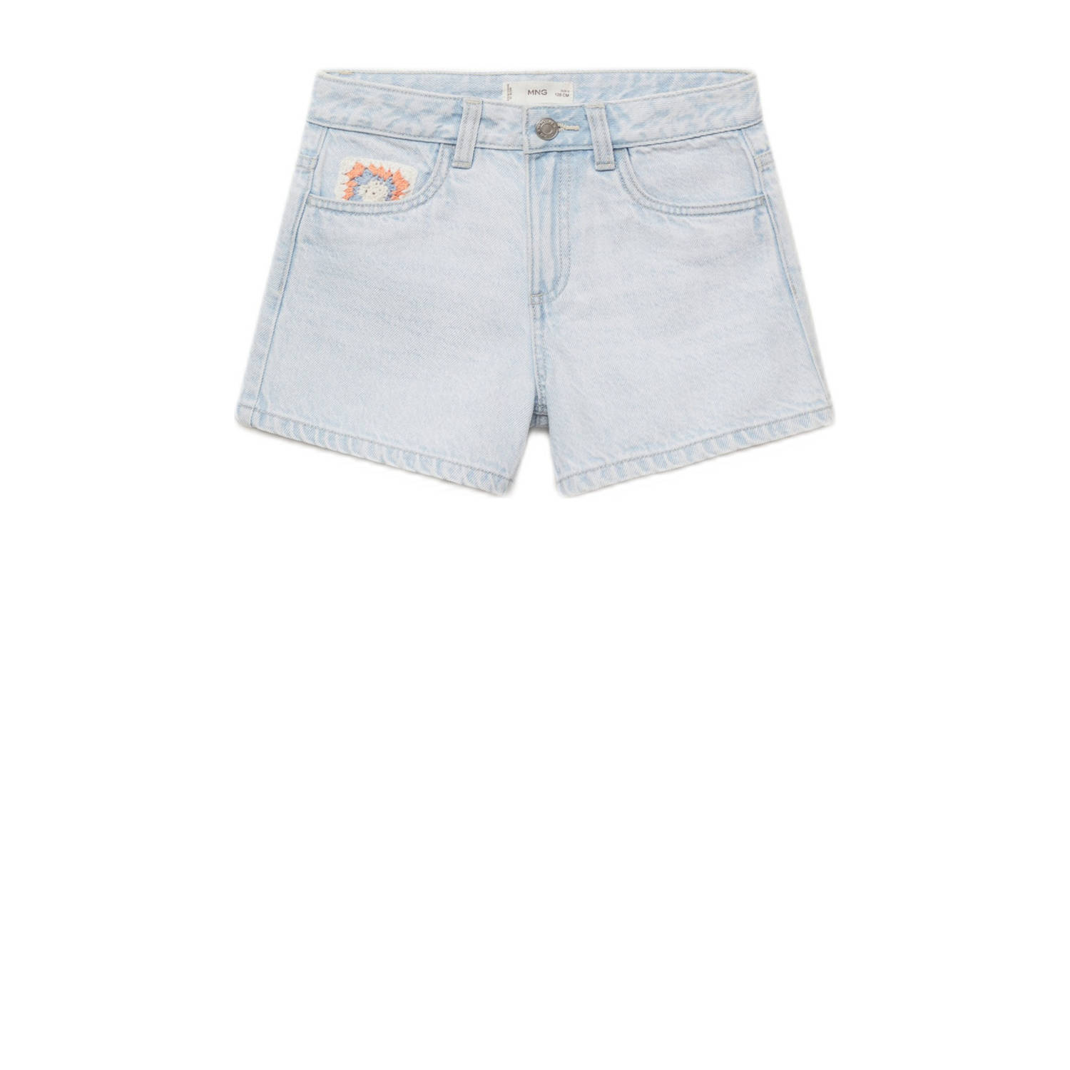 Mango Kids denim short lichtblauw