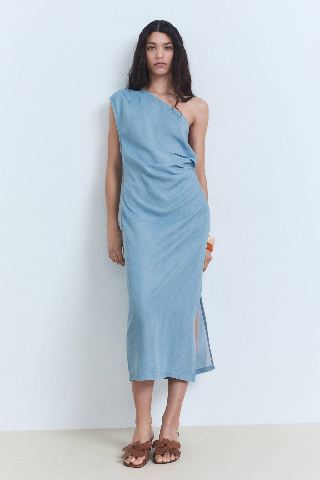 white christmas dresses Washed Black Zip Detail Denim Dress – Scamp & Dude main image 1