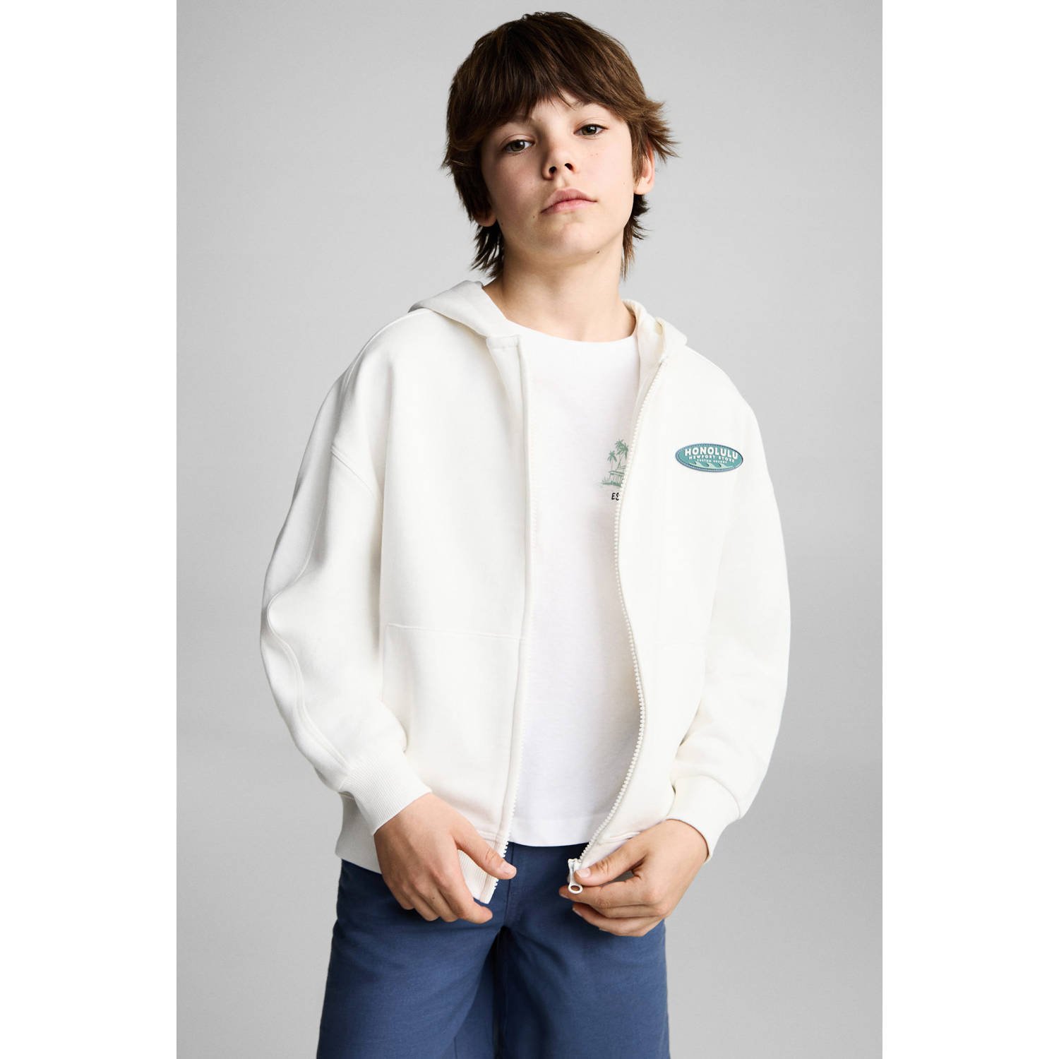 Mango Kids sweatvest wit