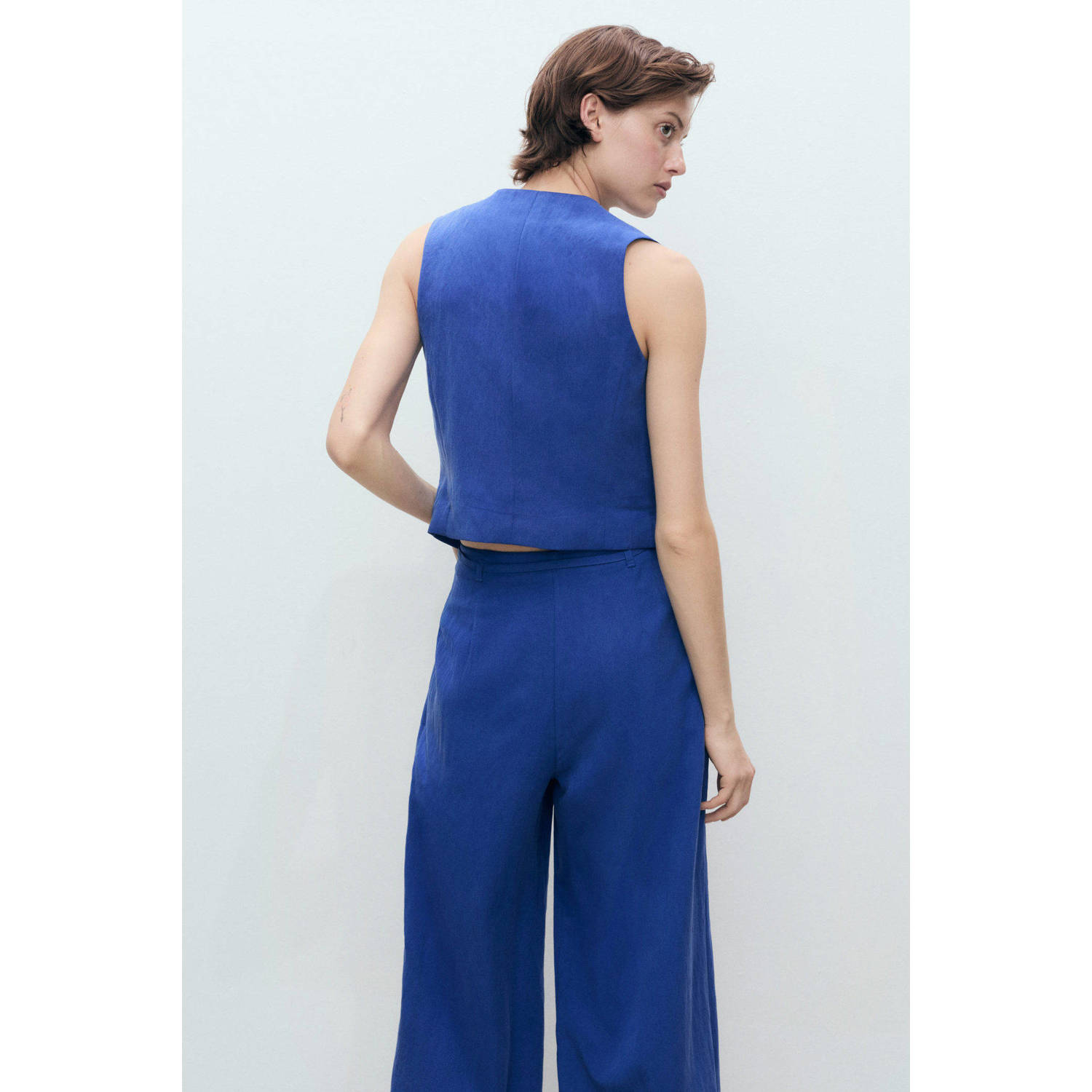 Mango gilet blauw