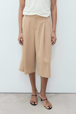 a-lijn regular waist bermuda short beige